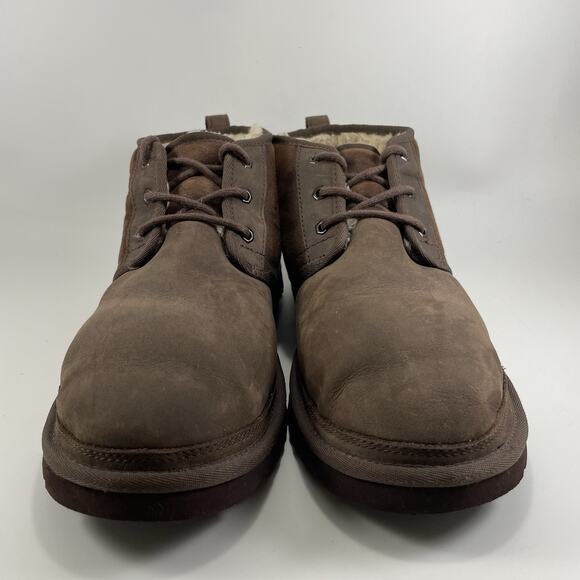 UGG Neumel Chukka Boot Lace Up Burnt Cedar Brown Distressed 1163110 Mens Size 13 - Picture 2 of 11